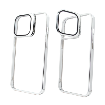 Чохол Stent для iPhone 12|12 Pro прозорий з підставкою Silver