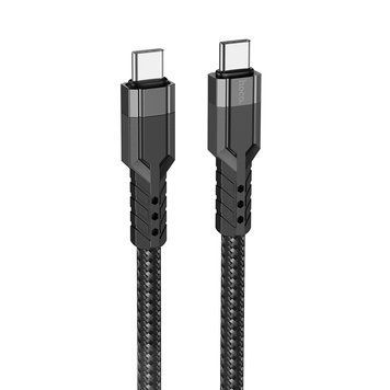 Кабель 60W (Type-C to Type-C) HOCO U110 charging data cable &ndash; Black (1.2m)