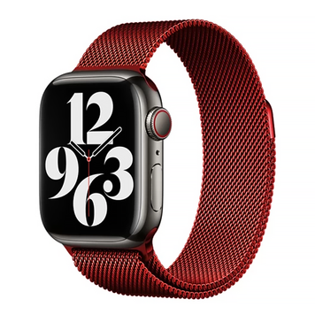 Металлический ремешок Milanese Loop для Apple Watch (38mm, 40mm, 41mm, [42mm Series 10/11], Red)