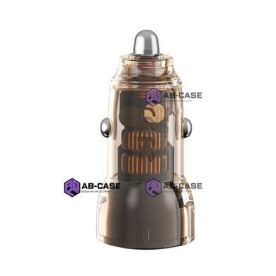 Автомобильная зарядка 60W XO CC60 Smart (PD 30W + QC 30W, 1A+1C, Прозорий) &ndash; Black