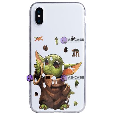 Чохол прозорий Print Yoda (Star Wars) на iPhone X/XS