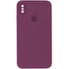 Чехол Silicone Case FULL CAMERA (square side) (для iPhone Xs Max) (Plum)