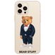 Чехол прозрачный Print Bear Stuff для iPhone 15 Pro Max Мишка в костюме