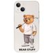 Чохол прозорий Print Bear Stuff на iPhone 13 mini Мишка гольфист